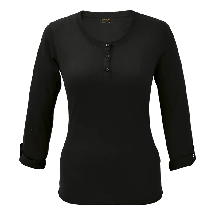 145g Henley Long Sleeve T-Shirt Ladies