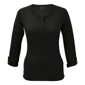 145g Henley Long Sleeve T-Shirt Ladies