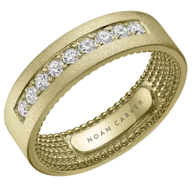 14K Yellow Gold Diamond Wedding Band