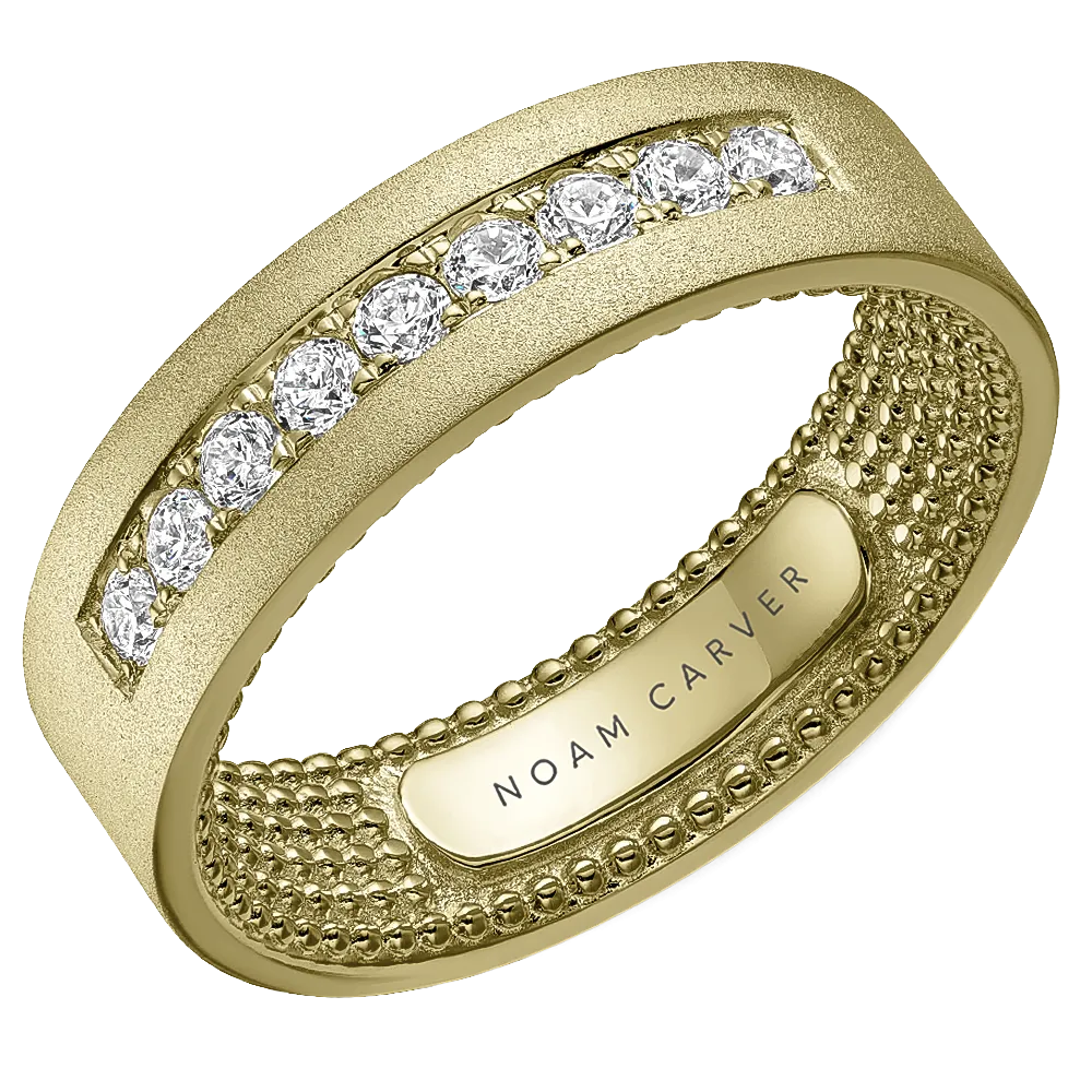 14K Yellow Gold Diamond Wedding Band