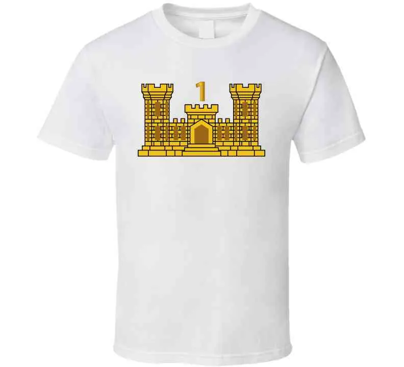 1st Engineer Battalion W Number Wo Txt Ladies T Shirt