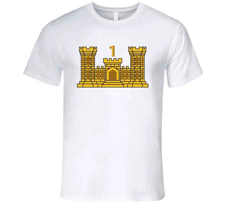 1st Engineer Battalion W Number Wo Txt Ladies T Shirt