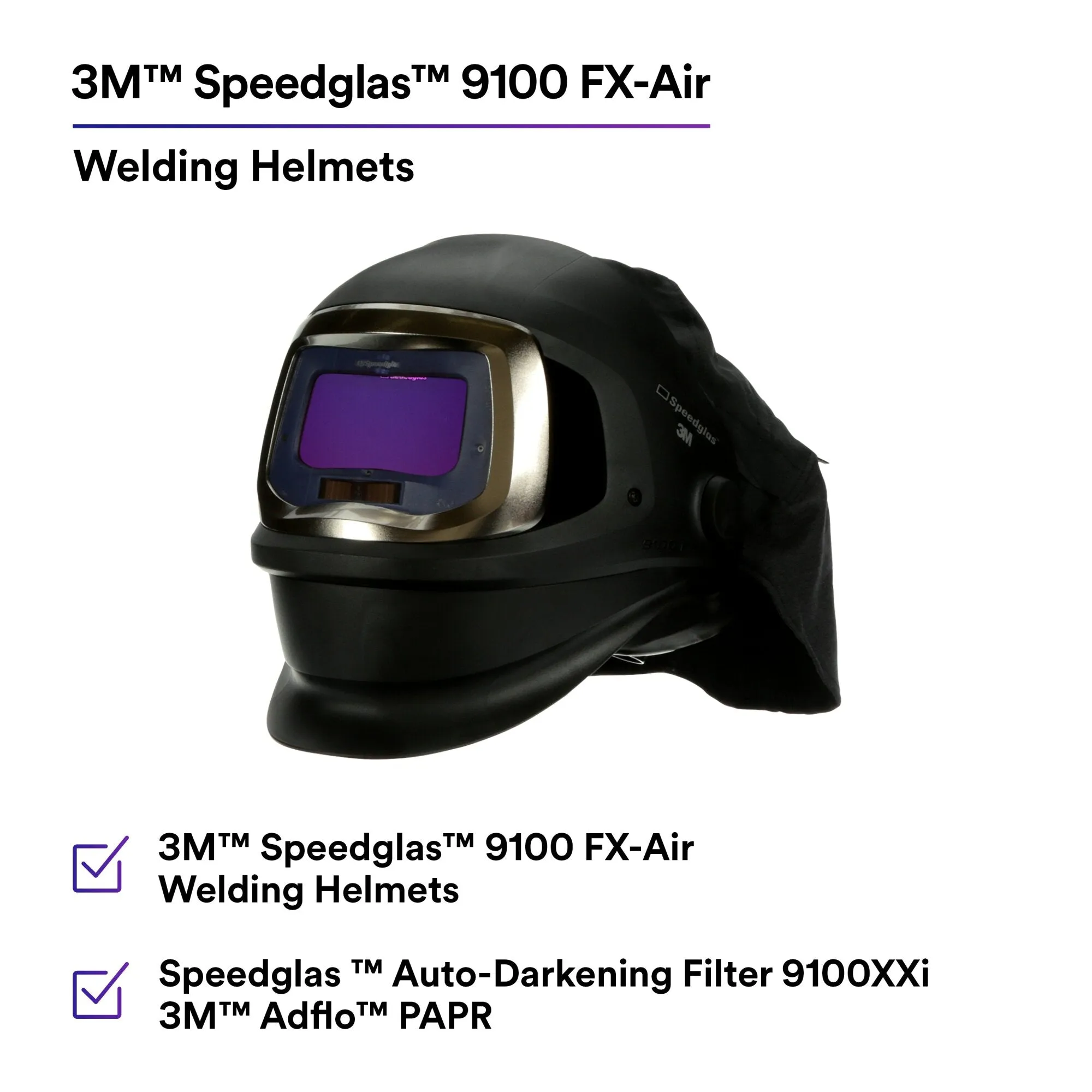 3M Adflo Powered Air Purifying Respirator HE System w 3M SpeedglasWelding Helmet