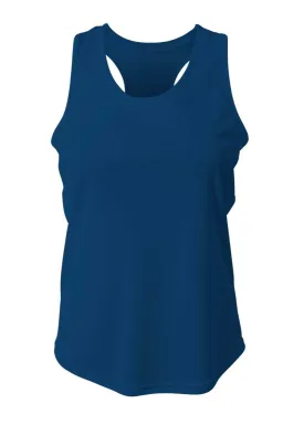 A4 NW1179 Athletic Racerback Woman's Tank - Navy