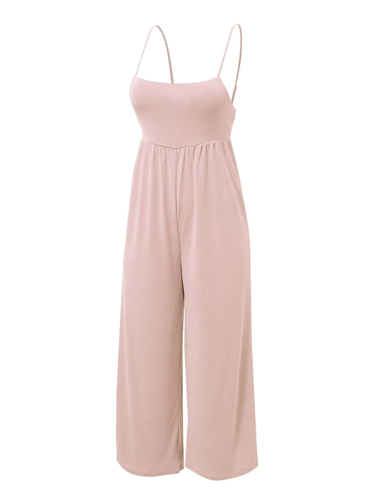 Adjustable Spaghetti Strap Soft Jumpsuit (WFR1234)