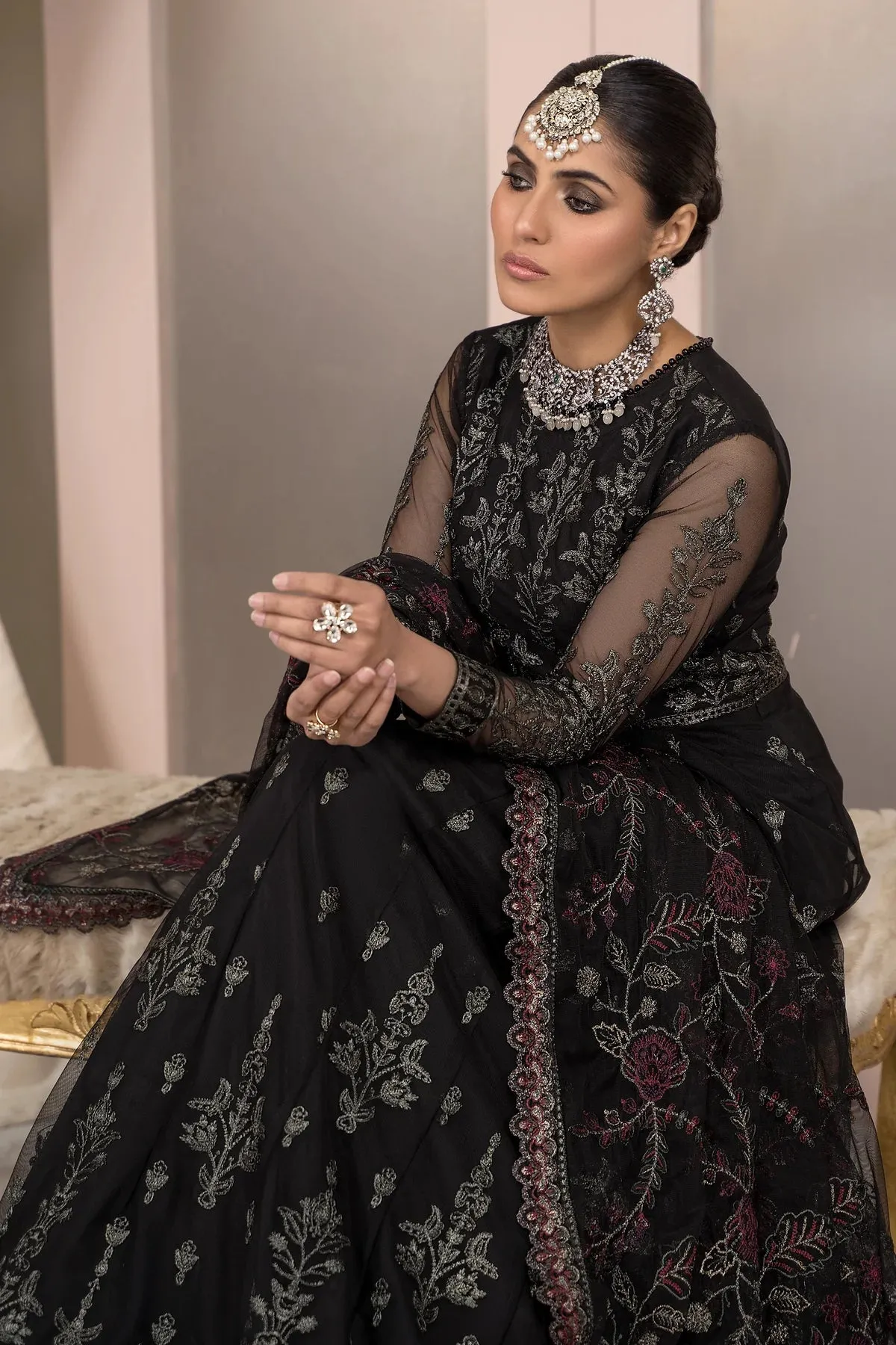 Afreen By Zarif Embroidered Net Unstitched 3 Piece Suit - 03