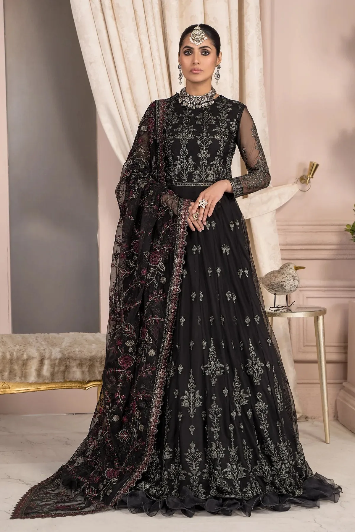 Afreen By Zarif Embroidered Net Unstitched 3 Piece Suit - 03