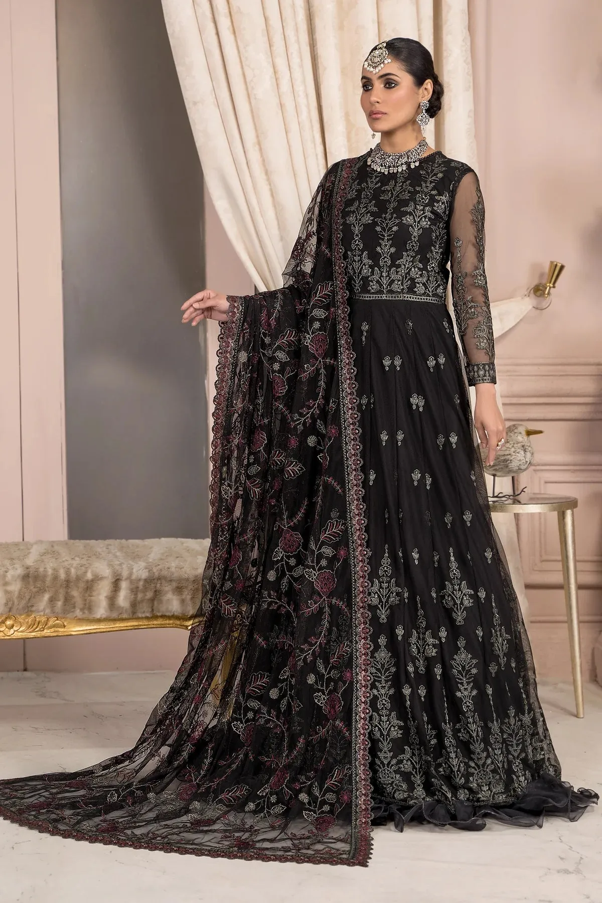 Afreen By Zarif Embroidered Net Unstitched 3 Piece Suit - 03