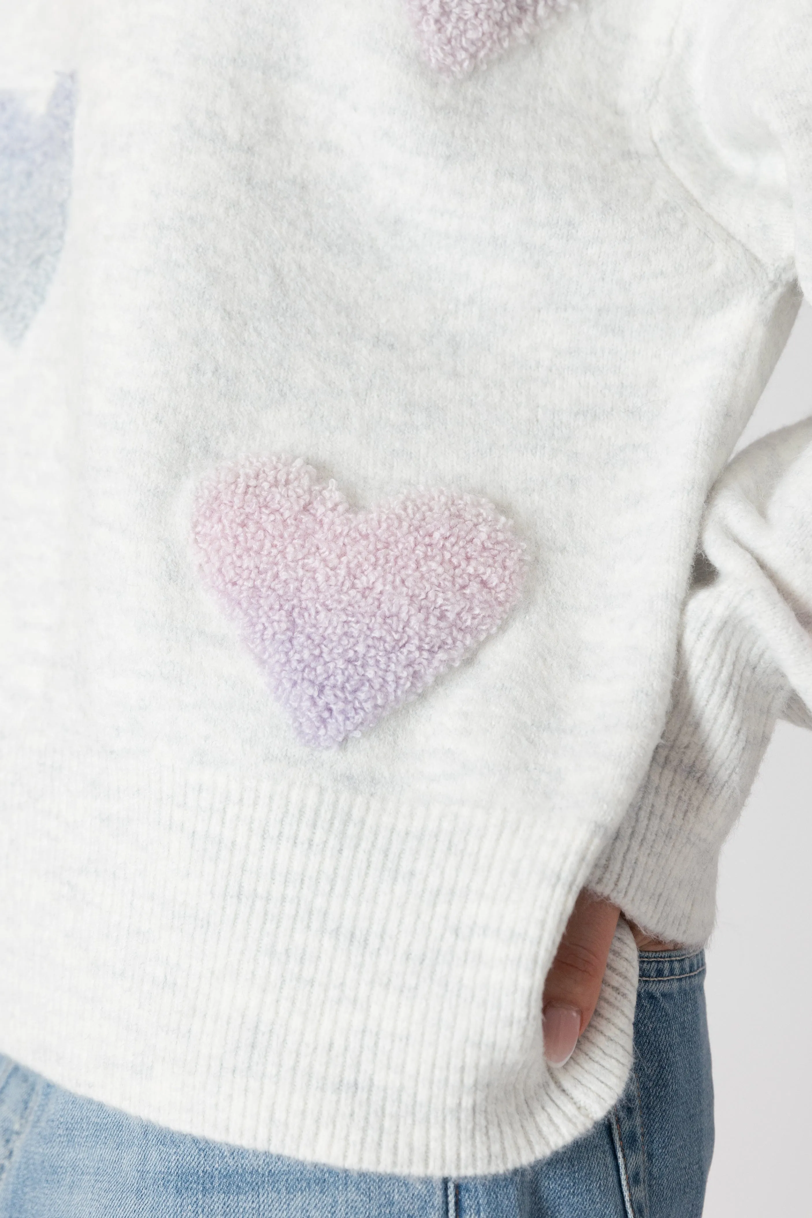 Ajax Eco Sherpa Heart Sweater