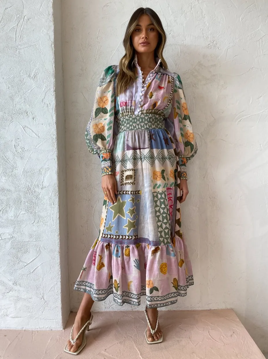 Alemais Emma Gale Shirtdress in Multi