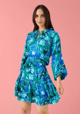 Alivia Vita Dress Teal Multi