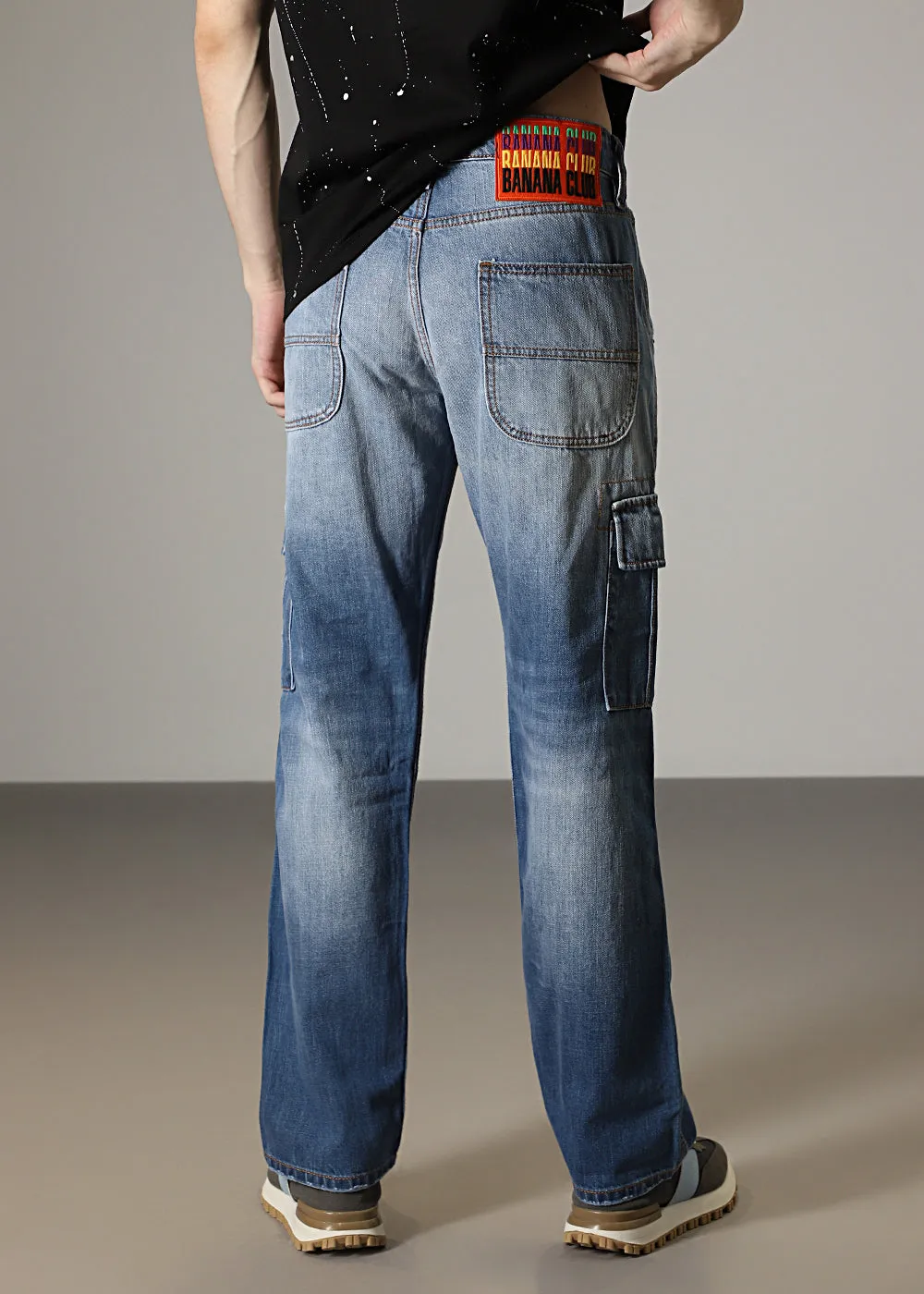 Aqua Blue Baggy fit Jeans