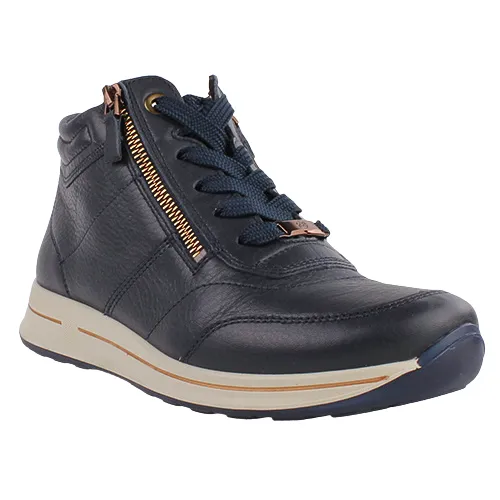 Ara Ladies Hi Top Trainers - 24808-17 - Navy