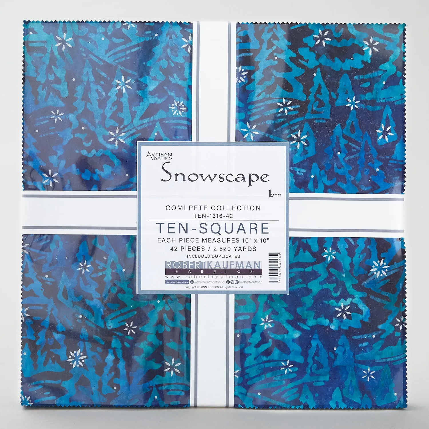 Artisan Batiks Snowscape Metallic Ten Squares