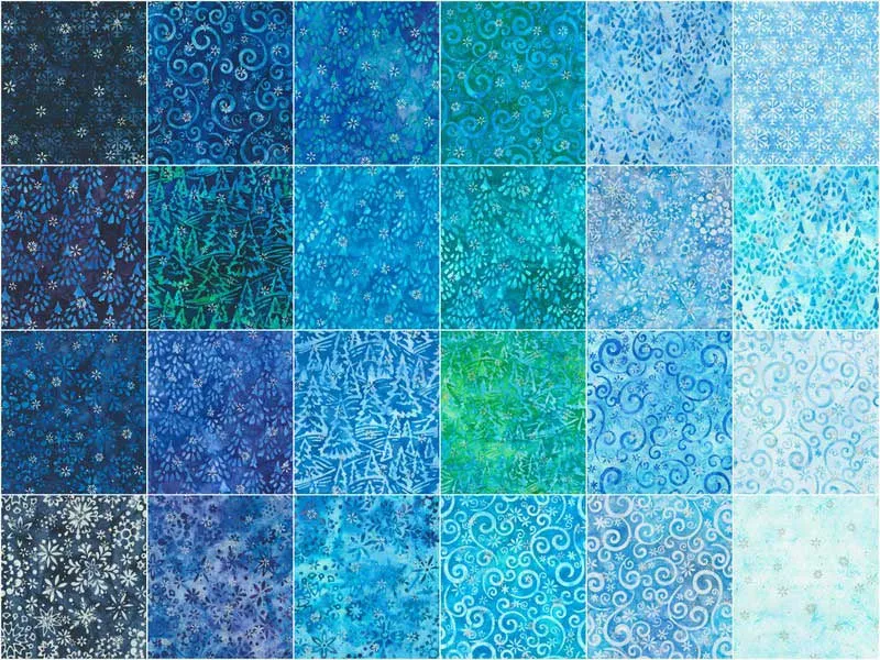 Artisan Batiks Snowscape Metallic Ten Squares