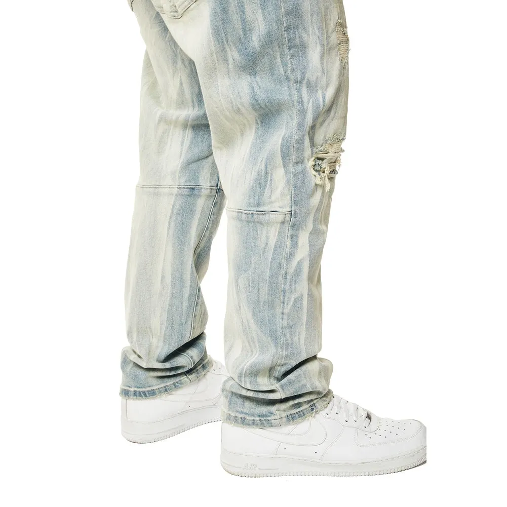 Big and Tall - Rooting Effect Denim Jeans - Seville Blue