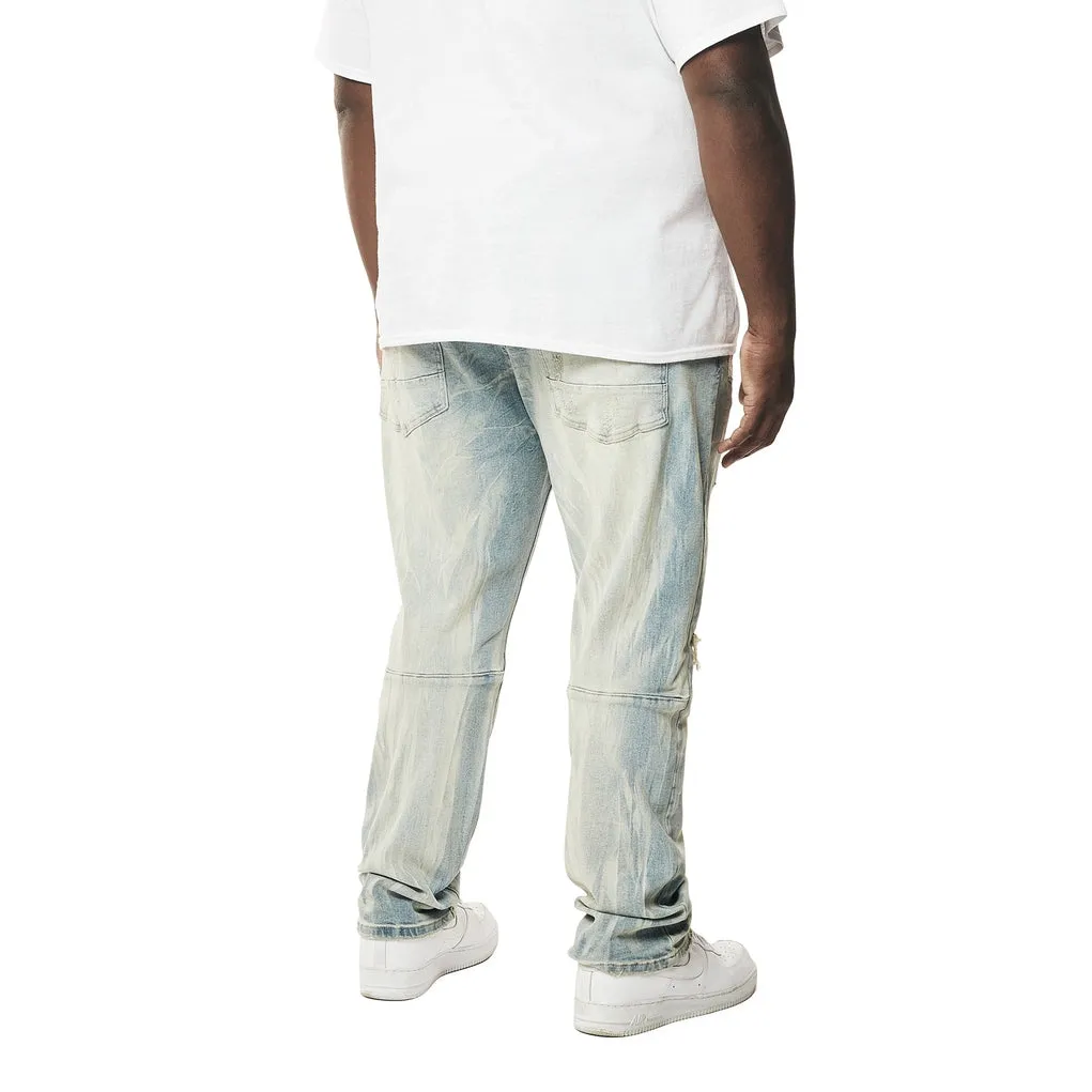 Big and Tall - Rooting Effect Denim Jeans - Seville Blue