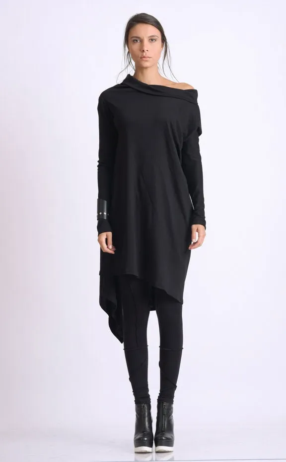 Black Asymmetric Tunic