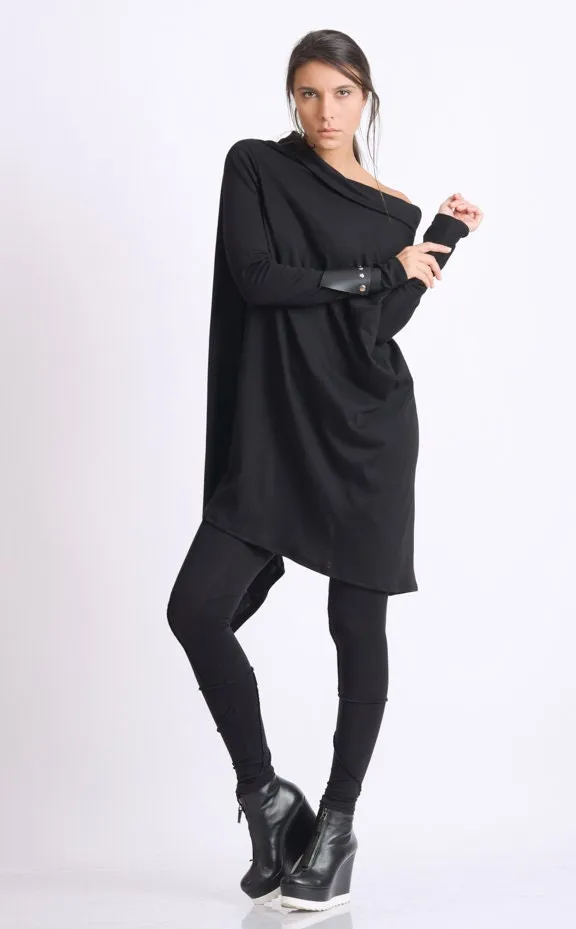 Black Asymmetric Tunic