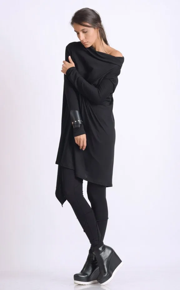 Black Asymmetric Tunic