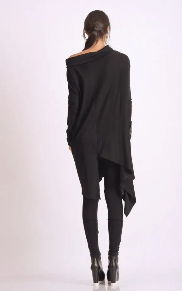 Black Asymmetric Tunic