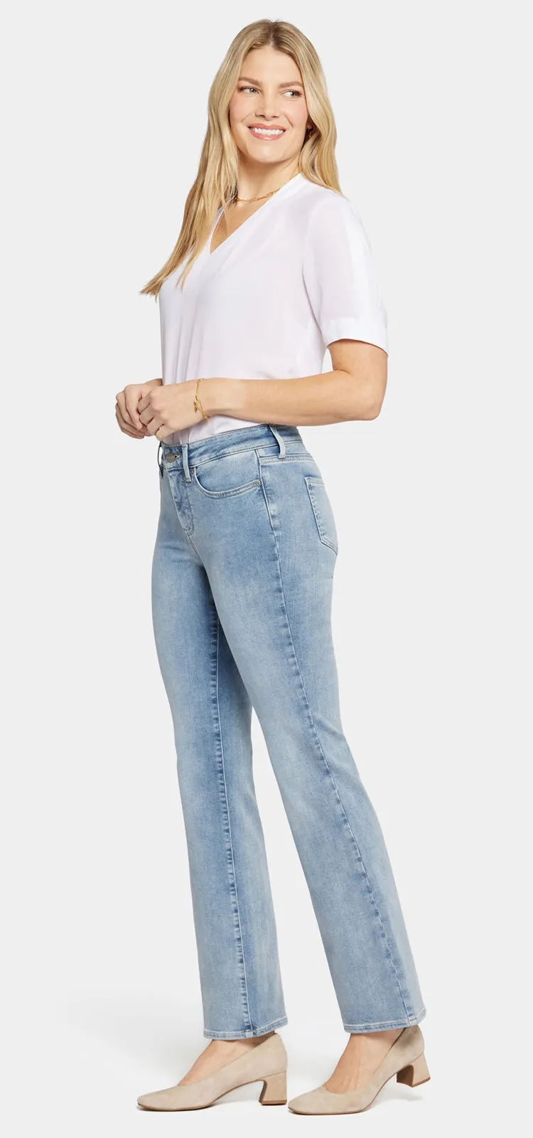 Blake High Rise Slim Flare Lichtblauw Premium Denim | Haley