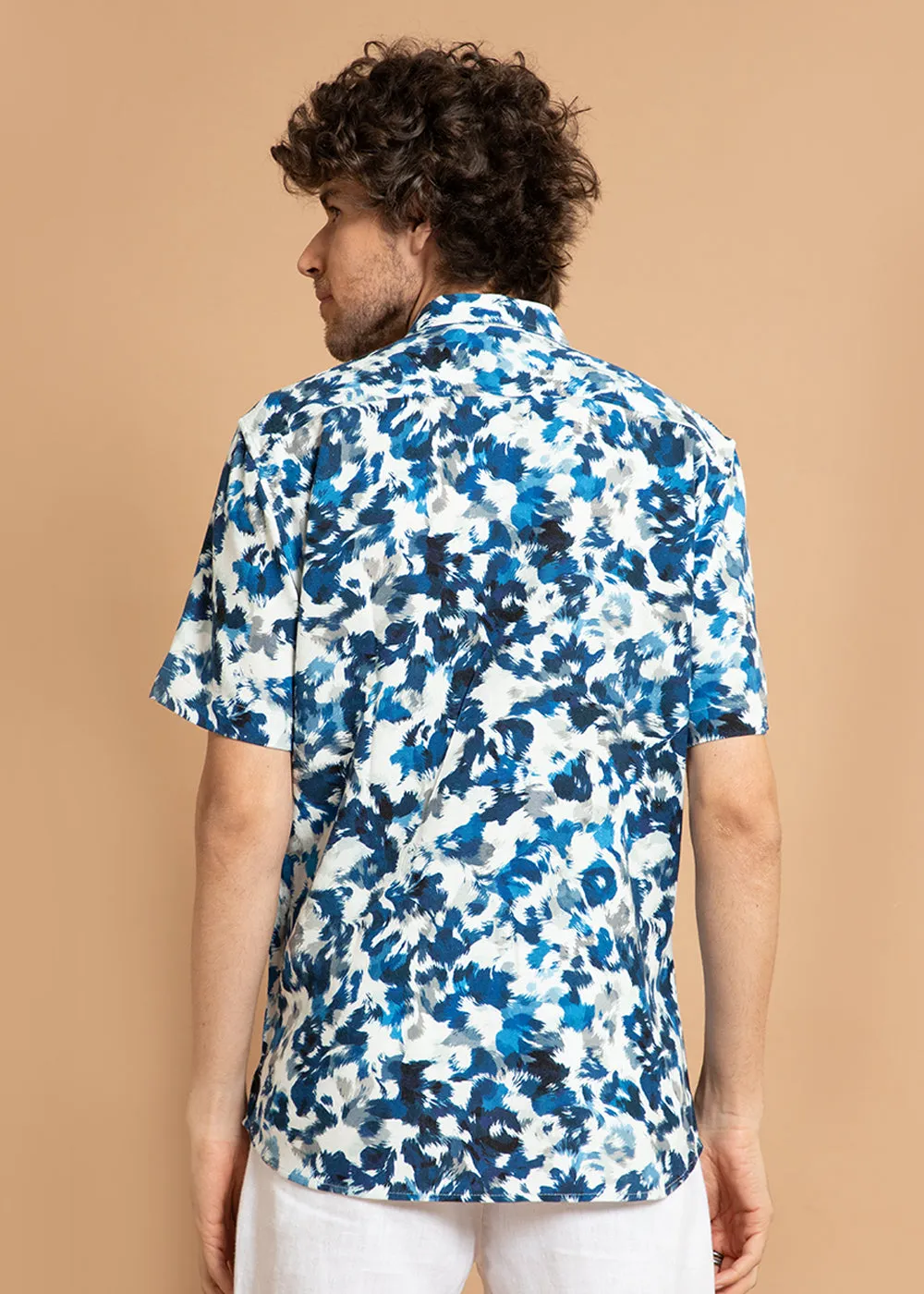 Blue Ethereal Half Sleeve shirt