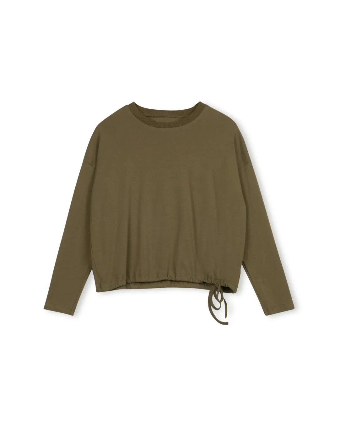 Box Sleeve Gathered Waist T-Shirt