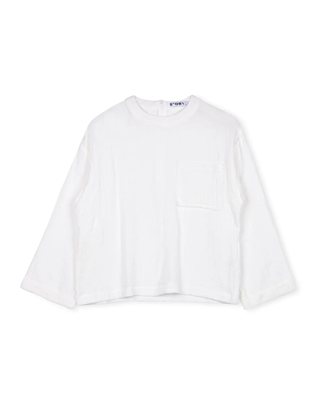 Boxy Gauze Pocket Detailed Tee