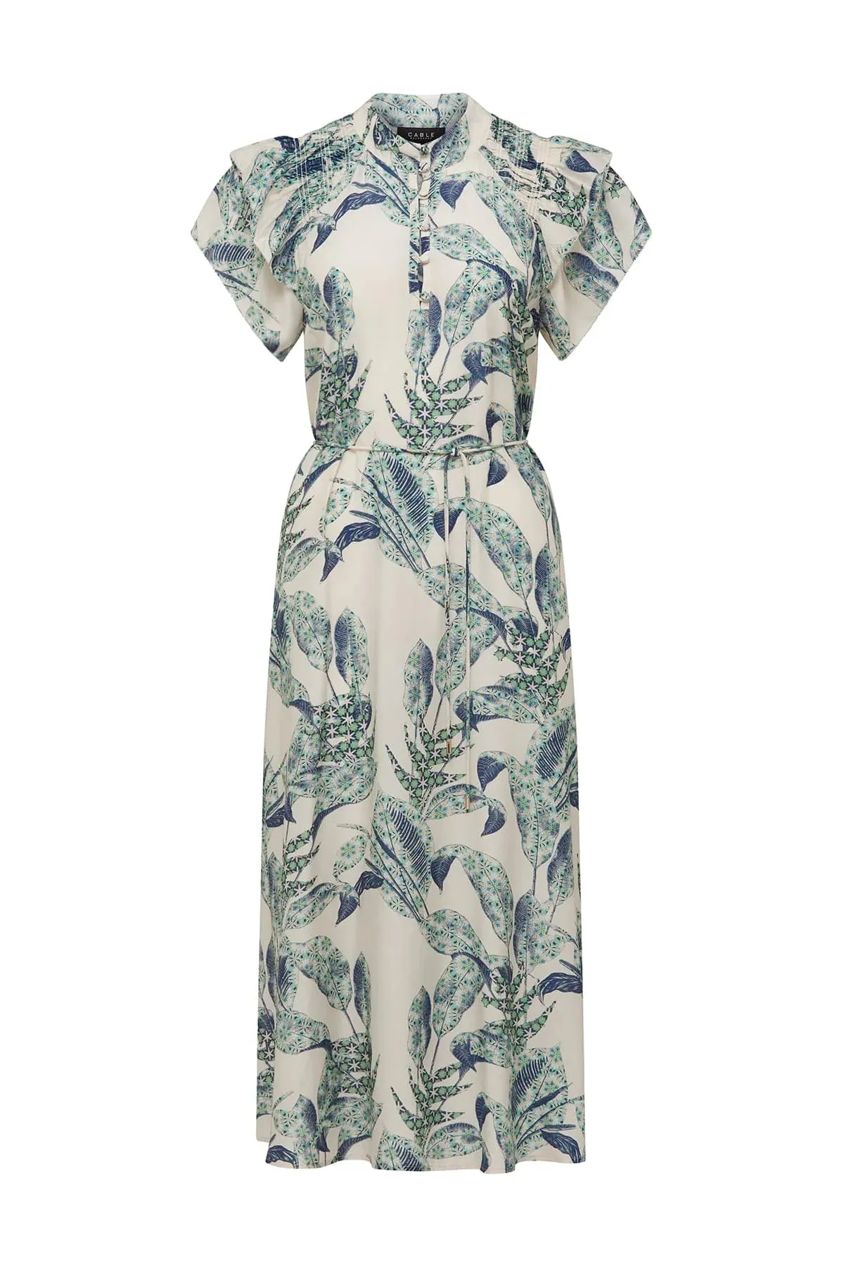 Cable - Paloma Frill Dress - Leaf Print