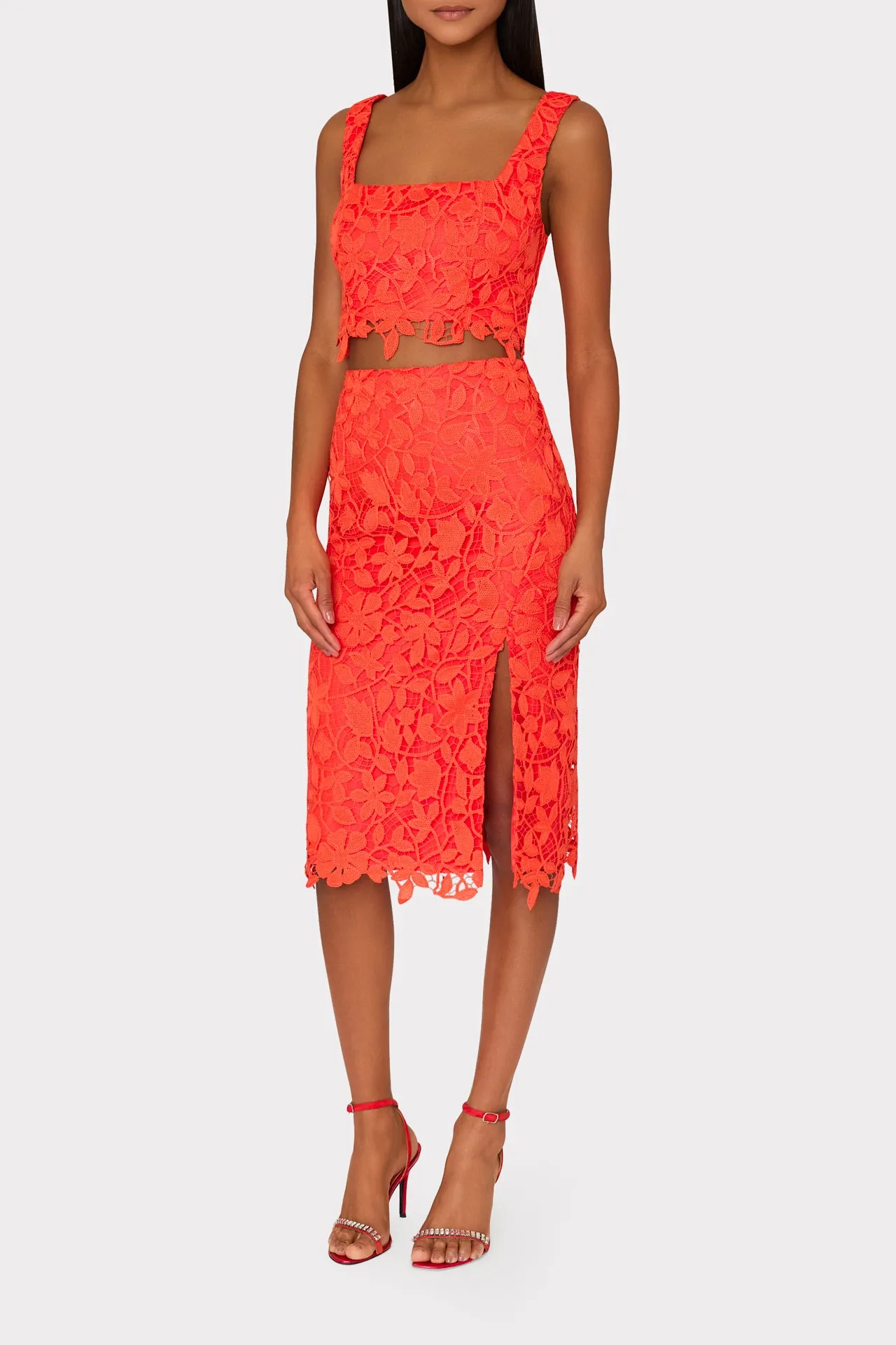 Carreen Summer Floral Lace Skirt