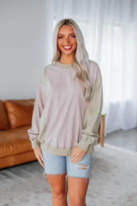 Chandler Colorblock Pullover - Lavender Mix