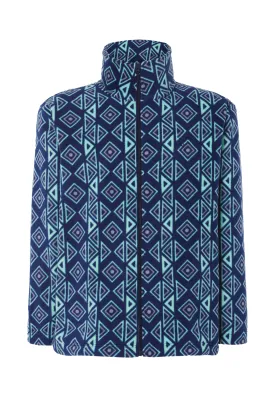 Chaqueta de Pijama Hombre Polar de Invierno Premium Estampado - Azul 0500_20