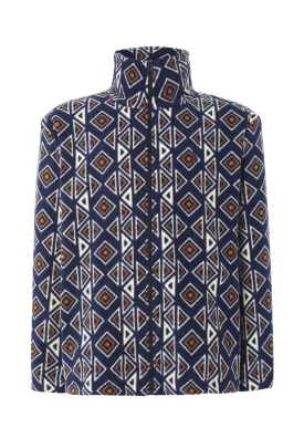 Chaqueta de Pijama Hombre Polar de Invierno Premium Estampado - Azul 0501_39