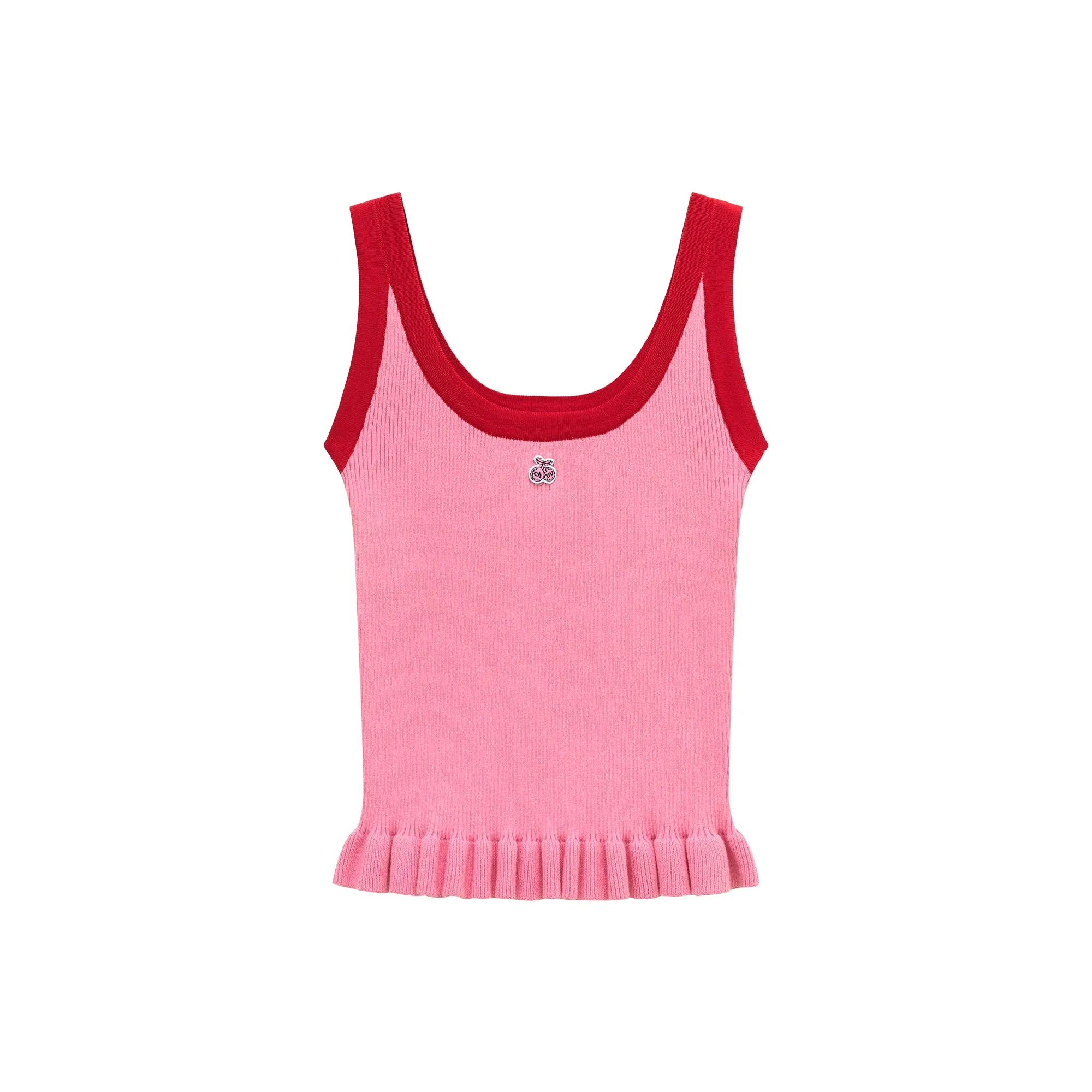 Cherry Detail Knit Sleeveless Top