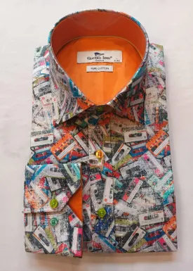 Mens Orange Claudio Lugli Cassette Deck Shirt