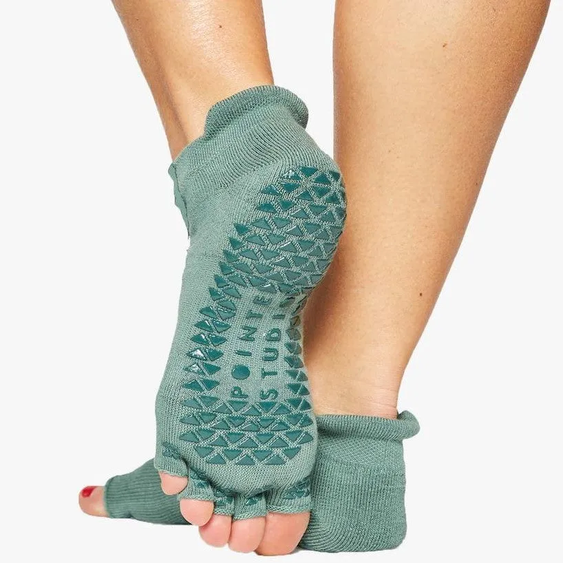 Clean Cut Toeless Grip Sock - Green