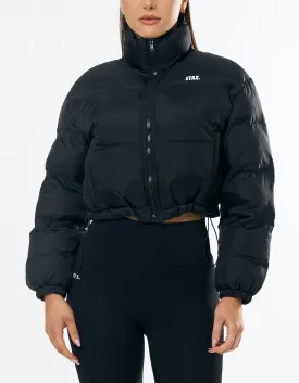 Cropped Puffer- Black