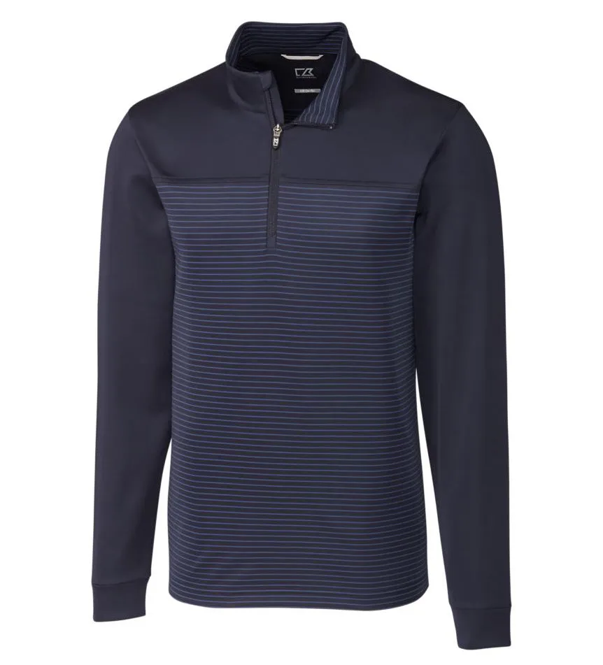 Cutter & Buck Traverse Stripe Interlock Half Zip Pullover