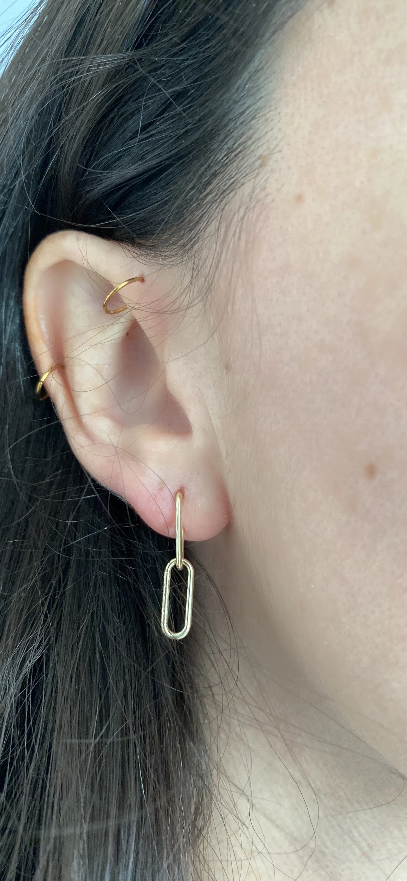 Dangling Paperclip Earrings