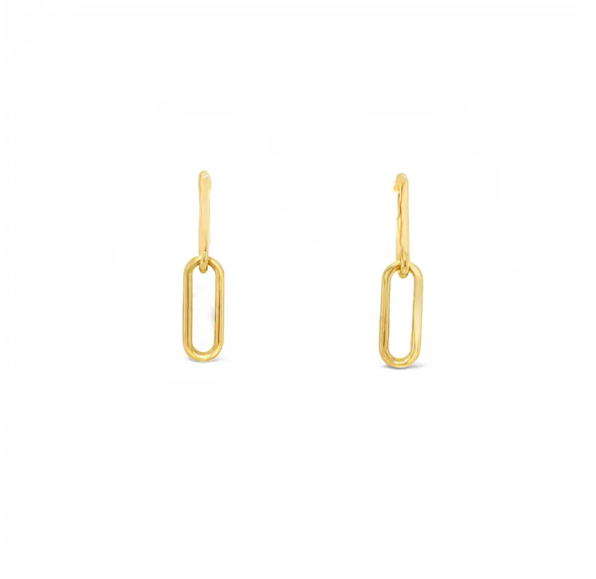 Dangling Paperclip Earrings