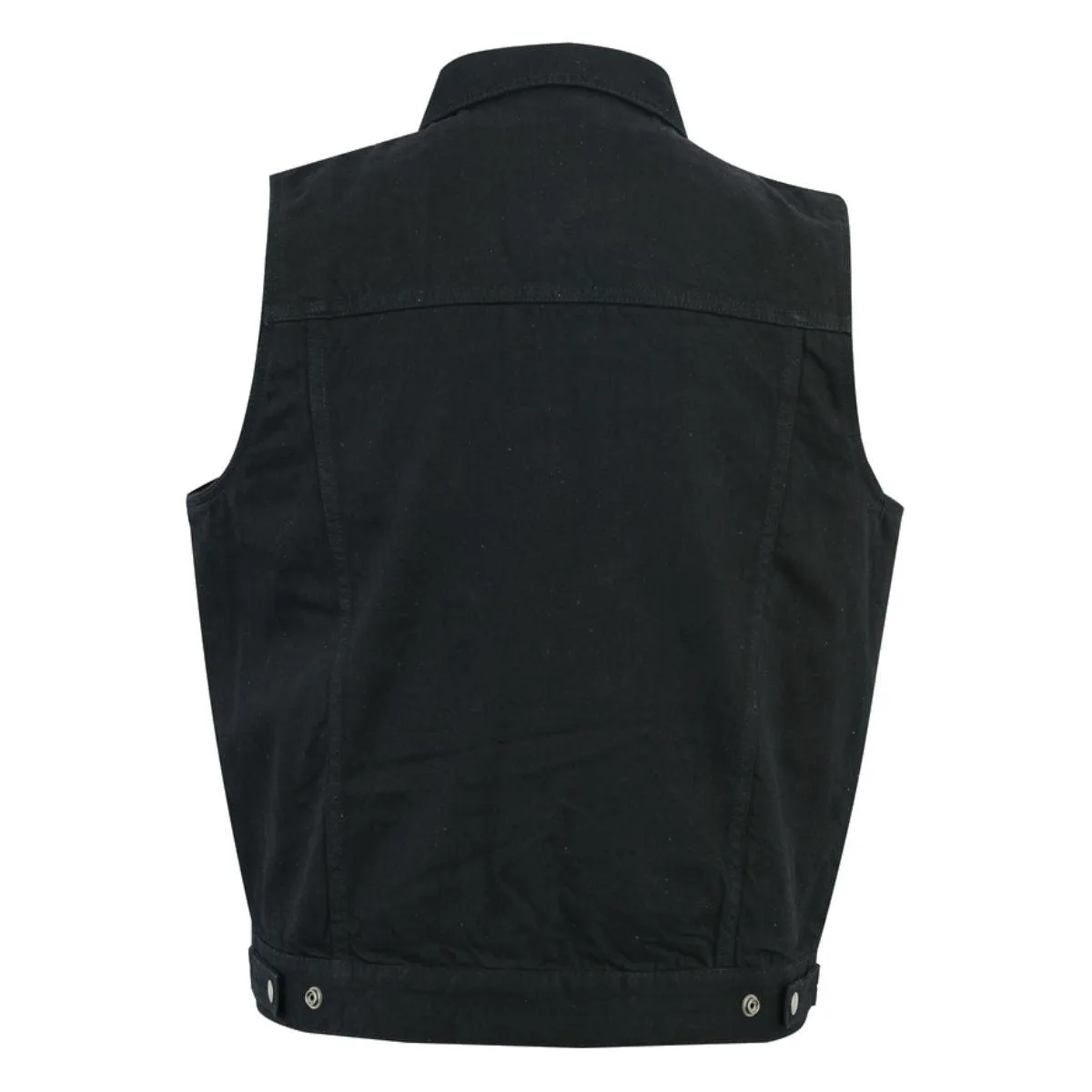 Daniel Smart Black Snap/Zipper Front Denim Vest