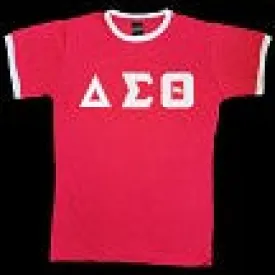 Delta Satin Letter Ringer Tee