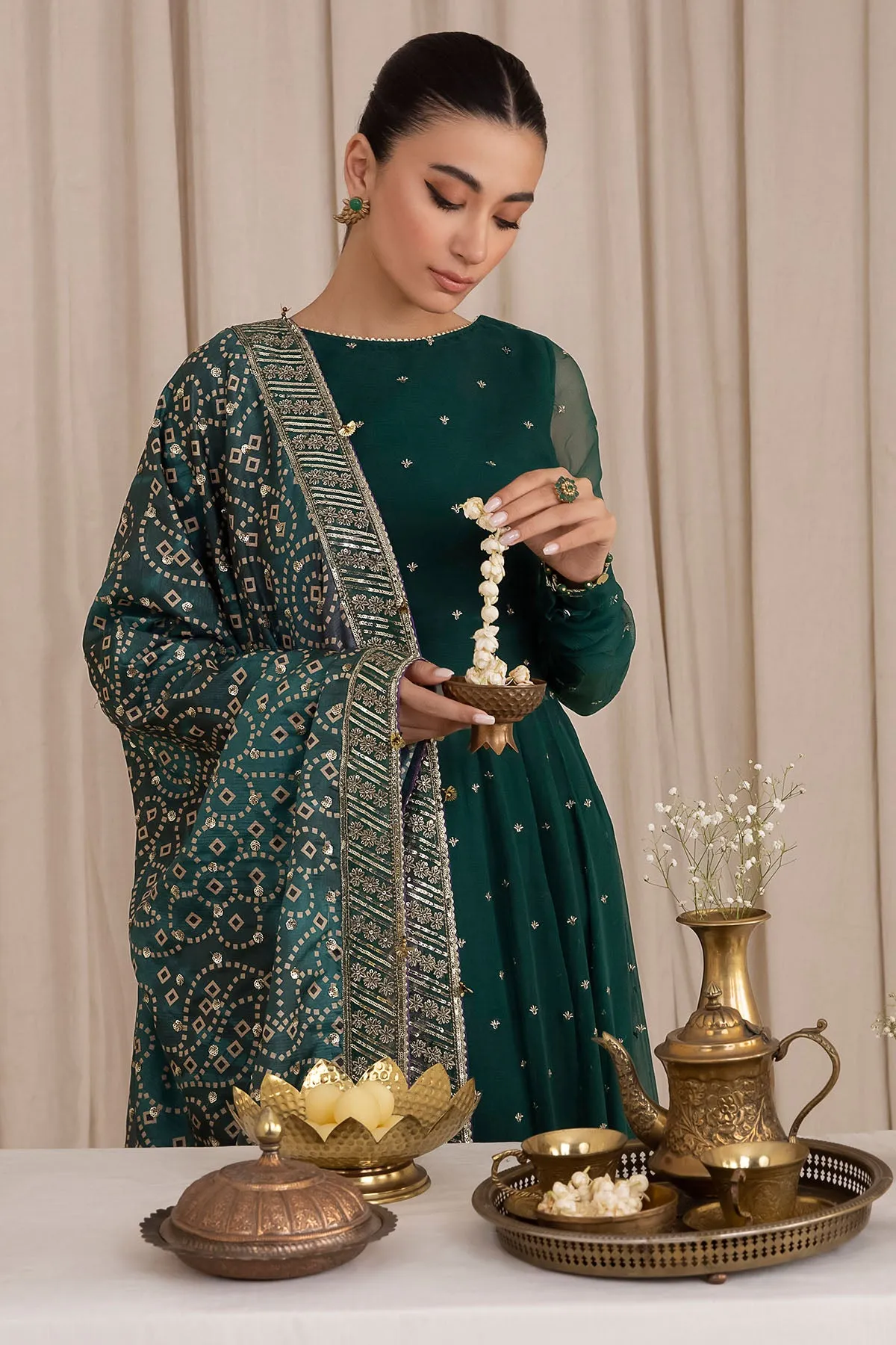 EMBROIDERED CHIFFON UC-3016