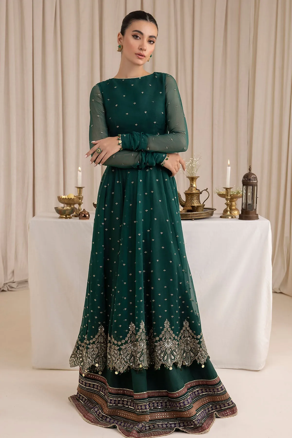 EMBROIDERED CHIFFON UC-3016