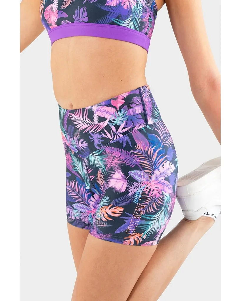 Every Turn Essential Workout Short - Girls - Midnight Jungle Print