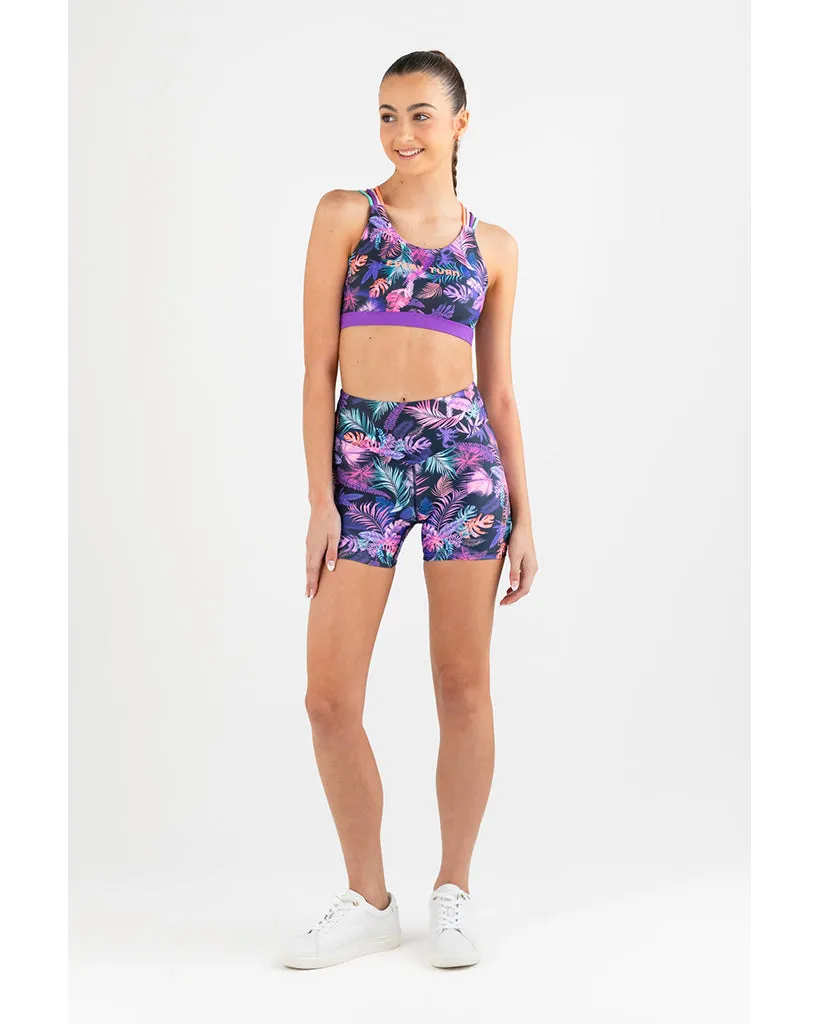 Every Turn Essential Workout Short - Girls - Midnight Jungle Print