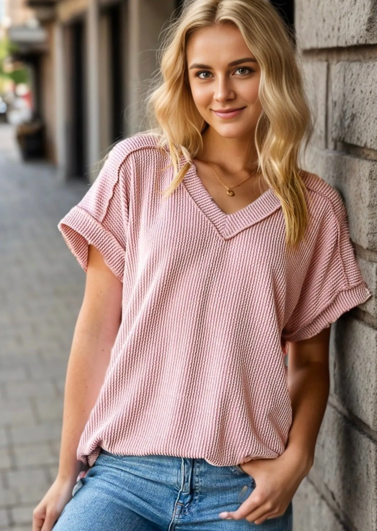 FINAL SALE - Isla Ribbed Vneck Tops - 9 Colors!