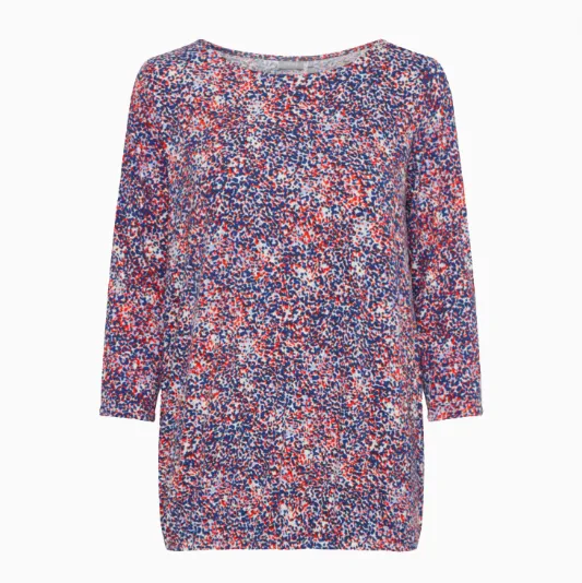 FR - Flora top navy/red speckle