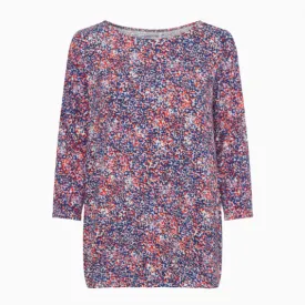 FR - Flora top navy/red speckle